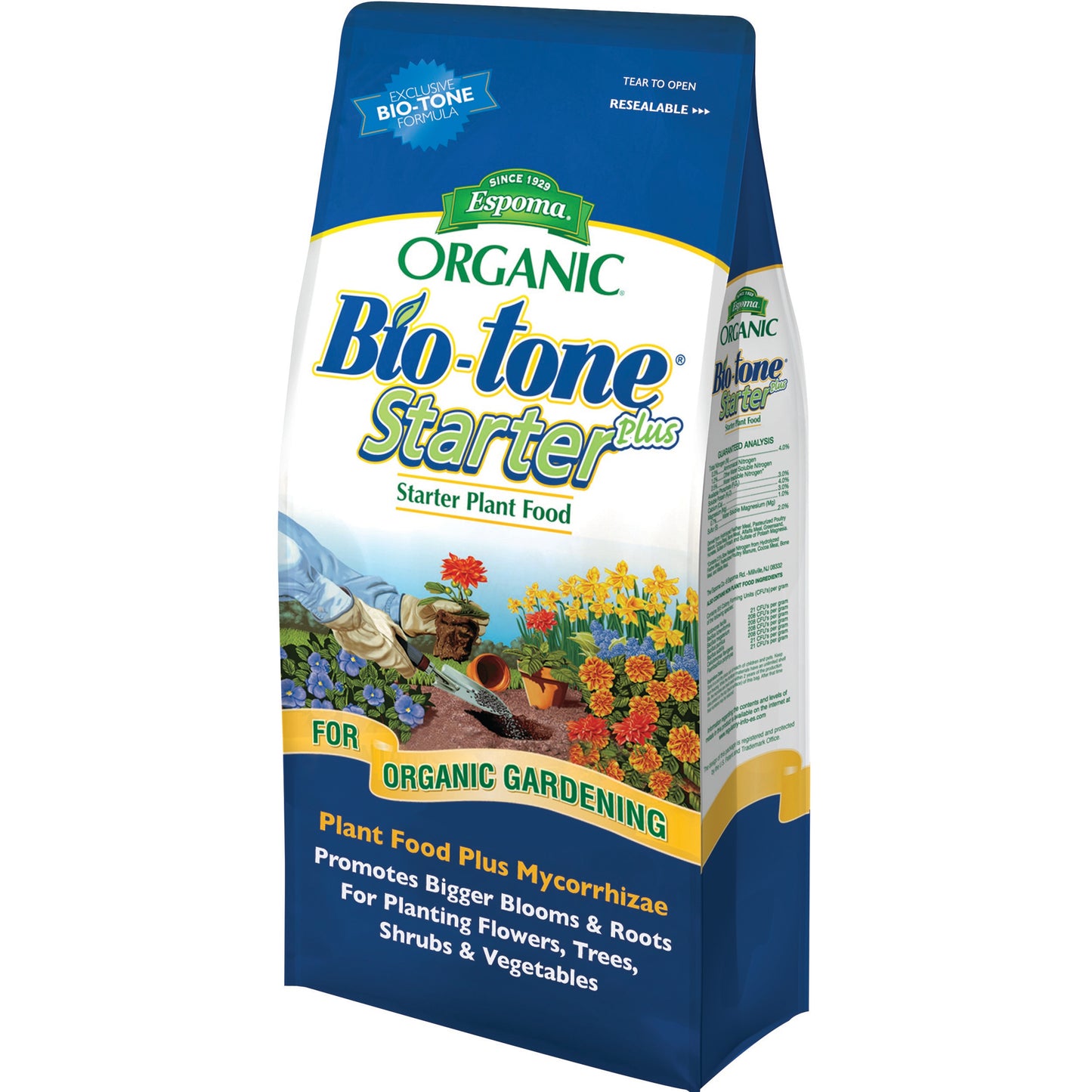 Espoma® Organic® Bio-tone® Starter Plus 4-3-3 Plant Food Plus Mycorrhizae - 4lb