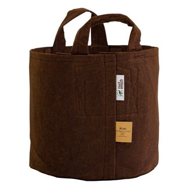 Root Pouch Multi-Use Heavy-weight Fabric Container with Handles - Brown - 5gal - 11in W x 10.25in H - U.V. Resistant - BPA Free - Non-Toxic