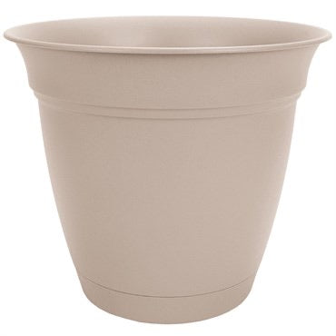 HC Companies® Eclipse Planter with Attached Saucer - Cottage Stone - 8in - Round - 7in H x 8in Diam