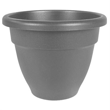 HC Companies® Caribbean Planter - Warm Grey - 12in - Round - 10.13in H x 12.75in Diam